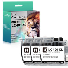 3P BLACK Print Ink fits for Brother LC401 XL MFC-J1010DW MFC-J1012DW MFC-J1170DW picture