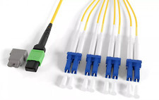 MTP OS2 to LCU 4 Duplex Single-Mode 8 Fibers OFNP Breakout Cable Type-B picture