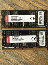 (2) HyperX Impact DDR4 8GB RAM 2133 MHz 260pin SO-DIMM module HX421S13IB/8 picture