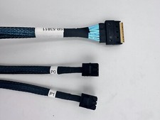 PCIe 4.0 SlimSAS SFF-8654 8i (Host) to 2 xSFF-8643 36pin (EP) Cable-80CM picture