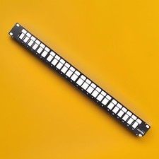 🔥Leviton 49255-H24 QuickPort Patch Panel — 24-Port — 1RU — Black (Keyed/QuickPo picture