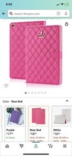 Topwin IPad Mini 6 Case 8th gen. 8.3 Inch,2021 Model Rose Crown Bling Diamond. picture