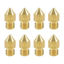 8 Pcs 0.2mm MK8 Extruder Nozzles 3D Printer Nozzles for Creality Ender 3/3 picture