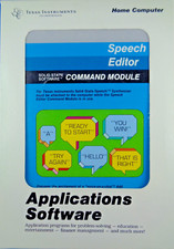TI-99/4A -- SPEECH EDITOR (PHM3011 - CARTRIDGE - CIB) picture
