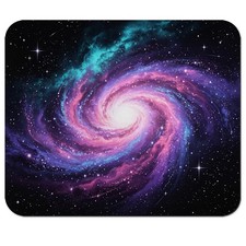 Purple Pink Spiral Galaxy Mouse Pad 9.5