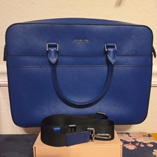 Michael Kors Men’s Royal Blue/ Dark Blue Laptop Bag Satchel picture