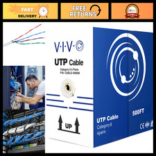 500ft Bulk Cat6 Ethernet Cable - White, High-Speed Network Wire for Internet picture