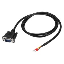 24AWG DB9 Male to 235 Bare Wire with 3 Wiring Terminals Double Shielded,3.3 ft picture