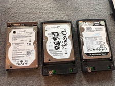 Laptop Hard drives 2.5 (set of 3) with 2 enclosures and cases - NEWLY FORMATTED picture