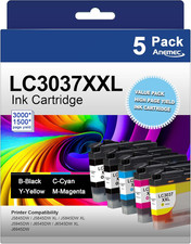 LC3037 LC3037XXL Replacement for Brother LC3037 Ink Cartridges with Super High-Y picture