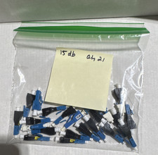 LC Fiber Optic Pack of 21, 15dB, Blue/Black/White Connectors SM UPC picture