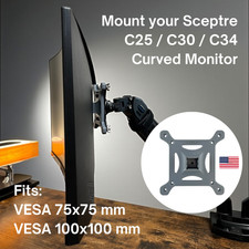 Sceptre C25 C30 C34 VESA Mount Adapter 100x100 75x75 Bracket Plate Fits C255B picture