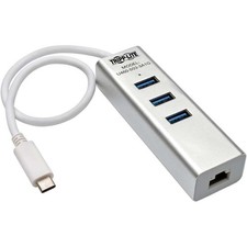 Tripp-Lite 3-Port USB 3.1 Hub With Gigabit LAN Port Silver U460-003-3A1G picture
