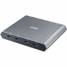 ATEN 2-Port 4K DisplayPort USB-C KVM Dock Switch with Power Pass-through picture