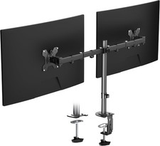 Adjustable Dual Monitor Mount for Ergonomic Workspaces – 22 lbs Support picture
