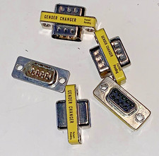 Grab Bag of 3-Male/2-Female DB9 Gender Changer Adapters WUSIWUG picture