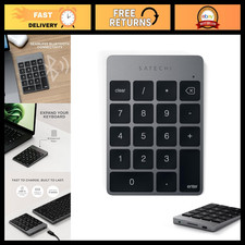 Slim Aluminum Bluetooth Keypad - USB-C Rechargeable, Wireless, Space Gray picture