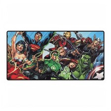 DC And Marvel Superheroes Crossover Action Ensemble Mouse Pad Desk Mats picture