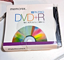 8 CDs In 1stMEMOREX DVD-R 10PK 16X 4.7 GB 120 Min  in Jewel Cases NEW 8 picture