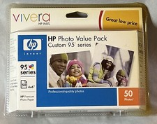 HP Photo Value Pack 95 Tri-Color Custom Ink Cartridge 50 Sheets 4X6  - New picture
