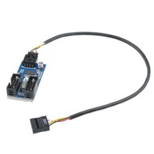 9pin USB Header Male 1 to 2 Female Extension Splitter Cable Connector Adapter picture