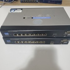 lot of 2 Linksys Cisco SRW2008 8-Port 10/100/1000 Managed Gigabit Switch picture