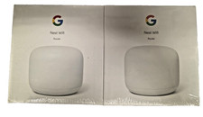 Google Nest Wifi Ethernet RJ-45 GA01144US Wireless Router 2-Pack Sealed picture