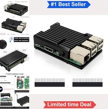 Aluminum Alloy Case for Raspberry Pi 3B+ 3B Passive Cooling Black with Thermal picture