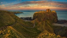 Landscape nature water sea scotland uk rocks clouds Custom Gaming Mat Desk picture
