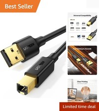 5ft USB 2.0 Printer Cable - High-Speed, Corrosion-Resistant for Multiple Devices picture