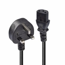 LINDY 1m UK Mains 3 Pin Plug to IEC C13 Power Cable/Kettle Lead picture