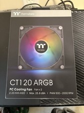 PC Cooling Fans Thermaltake 2-Pack CT120 ARGB RGB PWM 120mm Fan Set New Open Box picture