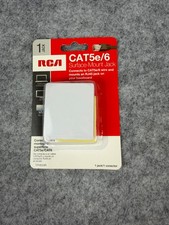 RCA CAT 5E/6 Surface Mount Jack for RJ45 New picture