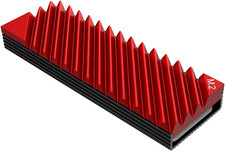 M.2 SSD Heatsink Cooler with Thermal Pad for PC/PS5 - Red Double-Sided picture