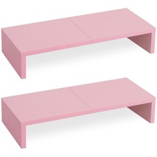 2 Pack 20 inch Wood Monitor Stand for Desk Organization. picture