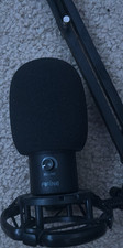 FIFINE Black USB Wired Microphone w/ Boom Arm Stand, Volume Control picture