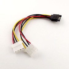 10x 15Pin SATA Male to Dual 4Pin Molex IDE Female Y Splitter Power Adapter Cable picture