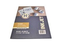 Hayes Paper Co Clear Waterslide Decal Paper A3 20 Sheets Inkjet 11.7x16.5 picture