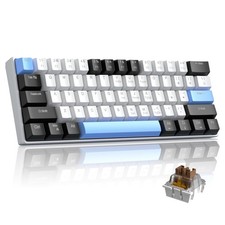 Camiysn 60% Mechanical Gaming black white blue(brown switch), Black  picture