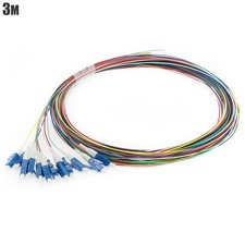 3M 12x LC UPC Single Mode Fiber Optic Optical Pigtail Cable Cord Multicolor picture