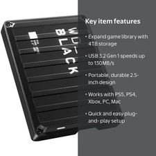 Western Digital BLACK P10 Game Drive for Xbox 4TB External USB 3.2 Gen 1: HDD picture