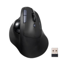 Sanwa Vertical Ergonomic Trackball Mouse Black Wireless New Open Box picture