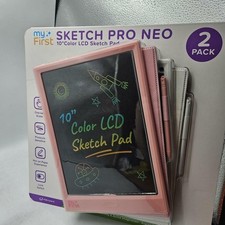 2 Pack LCD Writing Tablet for Kids, myFirst Sketch Pro Neo, 10 in Pink & White picture