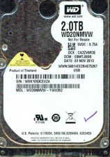 WD20NMVW-11AV3S2,  DCM: EBMTJBBB  WESTERN DIGITAL 2TB, USB 3.0  WXK1  NOV 2013 picture