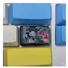 Custom Made Handmade Resin 1.5utab 1.75u Koi Fish Lotus Keycap MK Mechanical picture