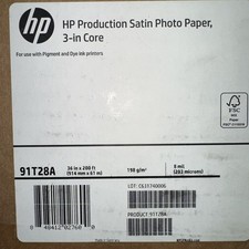 HP 91T28A Production Satin Photo Paper 36 in x 200ft NIB picture