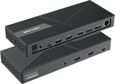 New - WAVLINK Docking Station 3 Monitors, 12-in-1 DisplayLink Docking Station picture