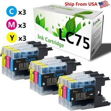 9-PacK LC75 LC75XL LC-75 Ink Cartridge for MFC-J280W MFC-J625DW Inkjet Printer picture