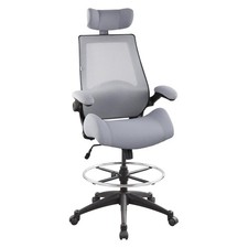 Drafting Chair 400lb High Back Standing Desk Office Grey LB-2818HD BOLISS Tall picture