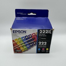 Epson 222XL/222 Genuine Original Inkjet Ink Cartridges Combo Pack Black & CMY picture